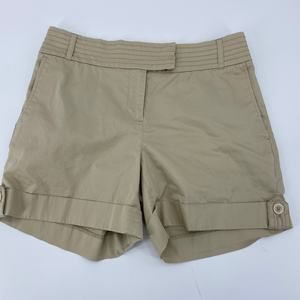 BANANA REPUBLIC Tan Chino Classic Shorts Women's Sz 6 Stretch 4.5 Inch Inseam